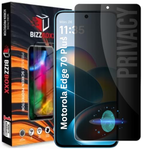 Image of Privacy Screen Guard For Motorola Edge 70 - Anti-Spy Tempered Glass Gurad, Protect Sensitive Information, Privacy in Public, Fingerprint May Not Work (Edge 70-6.7 Inch) - Pack of 1