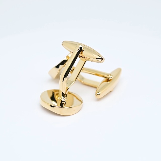 Mancuernillas redondas con diseño ondulado para hombre y mujer miniatura 7