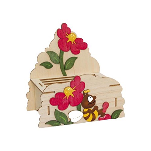 Hobaku Kuhnert 17 x 10 x 16 centimetres Do It Yourself Bee CD-Rack kit Feuille Naturel