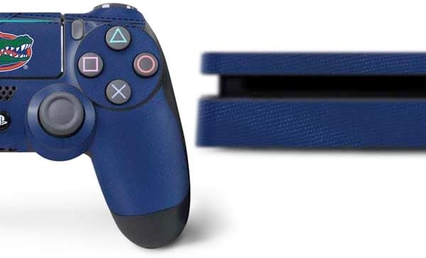 Skinit Decal Gaming Skin Compatible with PS4 Slim Bundle - Officially Licensed University of Florida Blue Jersey Design
