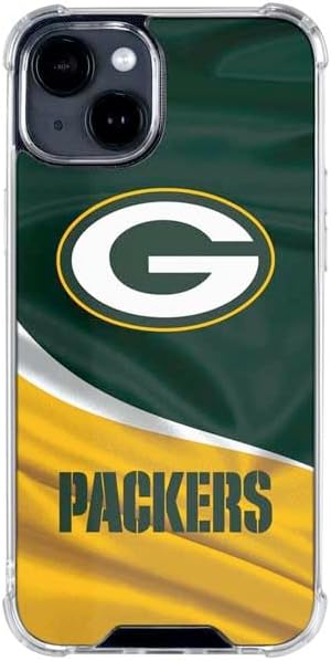 Skinit Clear Phone Case Compatible with iPhone 15 - Officially Licensed NFL Green Bay Packers Design