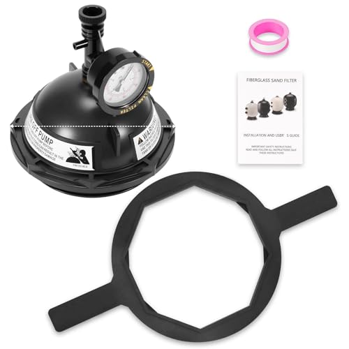semkalo 6 Tank Lid Kit 154641 Black Buttress Threaded Closure Kit Fit for Pentair Triton II Sand Filter TR100/TR140 TR100C/TR140C for Pentair Triton 2 Sand Filter Parts