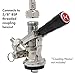 Kegco KC KT86S-L European Beer Keg Tap Coupler Kegerator S System with Lever Handle, Black