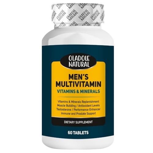 Oladole Natural Multivitamin Testosterone Booster Vitamins Biotin Spirulina Zinc. Antioxidant Properties Immune Health
