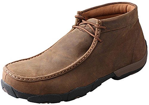 Zapatos de conducción Twisted X de cuero para hombre en marrón envejecido talla 9.5