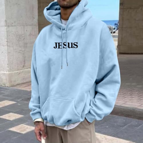 Love Like Jesus Hoodies for Men Bible Verse Inspirational Pullover Tops Oversized Long Sleeve Fashion Outfits 20254