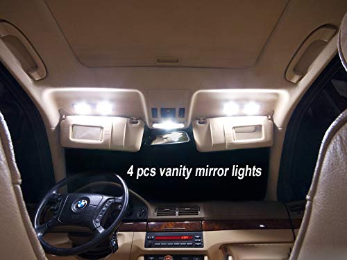 Kit de luces LED interior para auto 14 piezas blanco 6000k miniatura 7