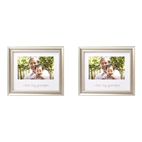 Lil PeachI Love My Grandpa Keepsake Frame, Grandparents Gifts, Grandpa Gifts, Silver (Pack of 2)