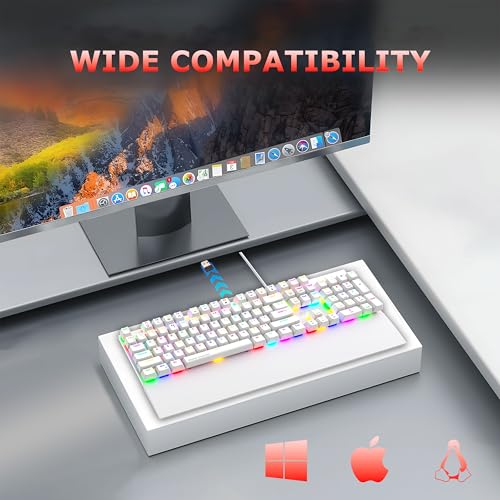 Image of Ant Esports MK4100 RGB Mechanical Gaming Keyboard, Outemu Red Switches Linear & Silent - Chroma RGB - Magnetic Wrist Rest - Double Shot ABS Keycaps, Hot Swappable Switches - Mercury