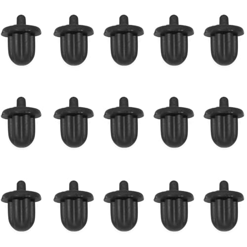 15 PCS Tapones de Goma para Puerto Jack 6.35mm Negro miniatura 1