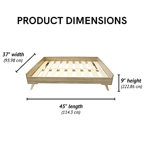 Midlee Raised Wooden Dog Bed Frame- Large - Thumbnail 7