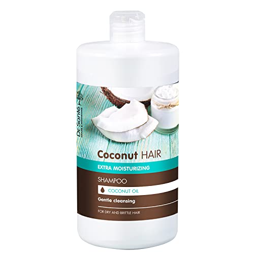 Dr Sante - Champú Extra Hidratante de Aceite de Coco para Pelo Dañado, Natural sin Parabenos, 1000ml