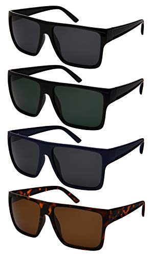 Edge I-Wear Square Sunglasses for Men Women Polarized Lens 1408-P-3(M.NAVY.sd)3