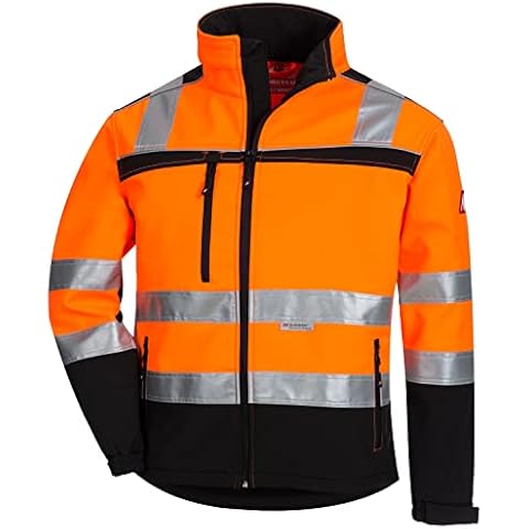 Nitras Motion Tex Viz 7170 Warning jacket - Softshell jacket in warning colour for work - neon orange - XXL Cover