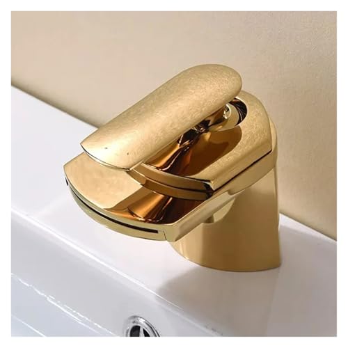 Mitigeur lavabo cascade en laiton chic et robuste pour eau chaude et froide