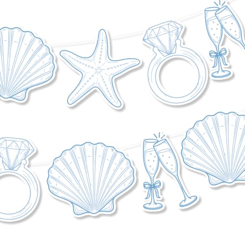 Image of Last Toast on The Coast Banner, Coastal Bachelorette Bridal Shower Decor