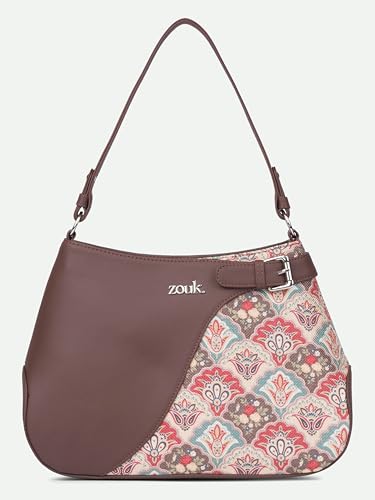 Image of ZOUK Ira Handbag | Stylish Women's Handbag | Luxury Shoulder Bag for Women | Trendy | Fancy Ladies Handbags | Small Purse for Events | Water-Resistant