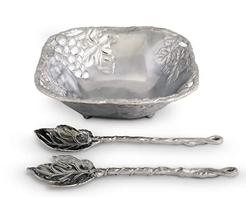 Set Posate Per Insalata Arthur Court Grapevine – Cucchiaio E Forchetta In Lega Di Alluminio, 28 Cm, Regalo Perfetto Per La Casa