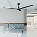 Imagen de Bilake Ventilador de Techo Industrial 142 cm Grande económico sin luz para Exterior terraza en Color Blanco