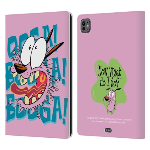 Courage The Cowardly Dog étui portefeuille cuir iPad Pro 11 M4 2024 protection intégrale clapet