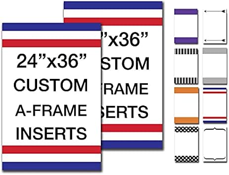 Custom Replacement Panels for A-Frame Signs 2 Pack | 24 X 36 Inch, Corrugated Plastic 4MM/.16Inch | Personalize Your Message for Your Specific Needs