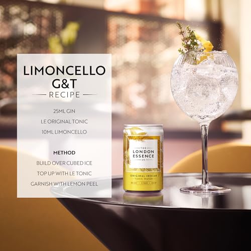 The London Essence Co. Original Indian Tonic, Premium Cocktail Mixer, 150ml, Pack of 6 cans, No Artificial Colours Preservatives or flavours, Low Calorie
