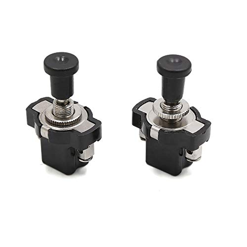 uxcell 2pcs Universal Black Car Auto Headlight On Off Push Pull Light Switch 4.5cm Long