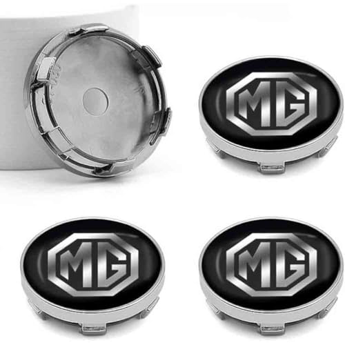 LAVIYE 4 Pezzi Auto Coprimozzi per MG 60mm, Coprimozzo Centrale Copricerchi Mozzo Tappi Cerchi Ruota Coperchio per Cerchione Copricerchio