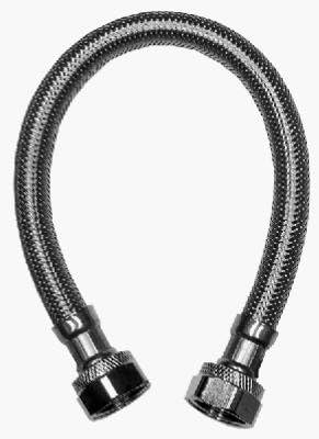 Homewerks Worldwide 7223-12-38-2-HW Faucet Connector, Stainless Steel, 3/8 Compression x 1/2 FIP x 12 In. - Quantity 25