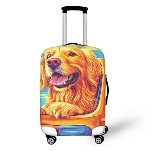 FOR U DESIGNS Dachshund Dog Suitcase Covers for Luggage Elastic Anti-Scratch Protector Fit 18-21 Inch Carryon Bags Travel Accessories Vacation Cartoon