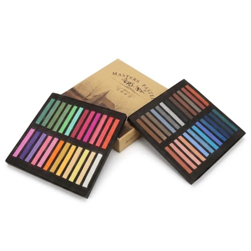Opiniones y reviews de Tizas . 42 Tiza Colorida, 48 Piezas de Tizas Pasteles para Pintar, Pigmentos de Rejilla de Textura Suave, Lubricación Suave, Coloración a Mano de Muñecas, Graffiti, Adecuado para Pintura