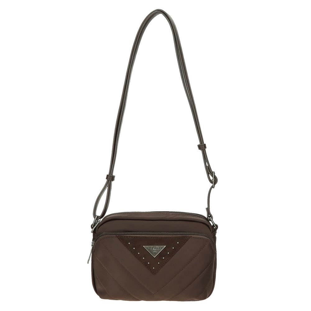 Pepe Jeans Natalie Borsa a tracolla Marrone 21,5 x 15 x 5 cm Pelle sintetica e poliestere by Joumma Bags