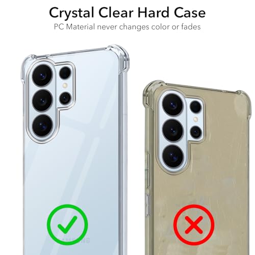 Image of Jkobi Shockproof Crystal-Clear Back Cover for Samsung Galaxy S26 Ultra (Anti Yellow Case | Drop & Camera Protection | Hard Polycarbonate)