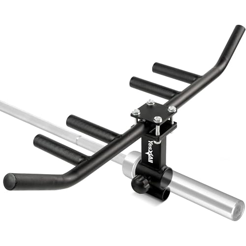 Image of Yes4All Exercise Machine Adjustable T Bar Row Attachment, D Row Handle /Landmine Handle Attachment with Textured Rubber Handles