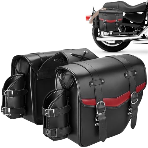 Sacoche de selle étanche PU pour moto sacoche latérale de voyage résistante
