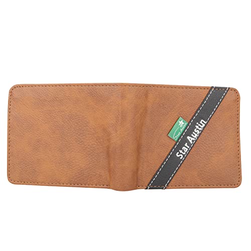 Image of LORENZ Bi-Fold Brown PU Leather Wallet for Men (Star Austin)| WL-72S
