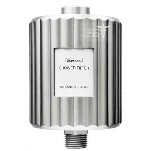 Filterbaby Signature Shower Filter for Sensitive Skin & Hair, Expert Developed,Lab Tested to Reduce up to 99% Chlorine & Chloramine,Reduce Common Water Impurities,Strong Water Flow,Easy Install,Chrome