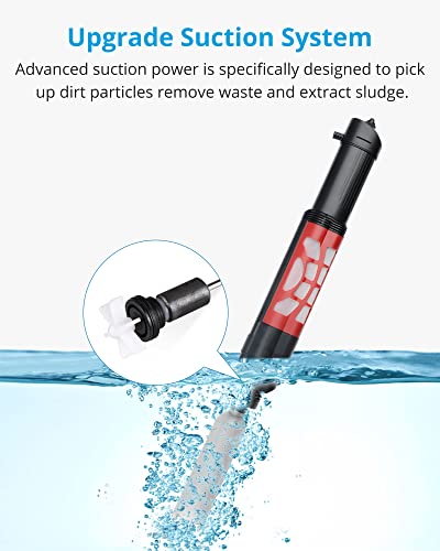 NICREW Automatic Gravel Cleaner, Electric Aquarium Vacuum Cleaner, 2 in 1 Sludge Extractor for Medium and Large Tanks - Image 4