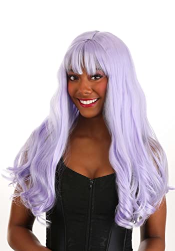 Perruque violet clair longue et wavy pour soirée déguisée de femme - 4