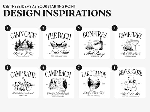 Custom Camp Bachelorette Party Shirts for Bridal Party, Cabin Crew Before I Do Shirts, Lake Shirts for Future Bride and Bridesmaids Shirts Set4