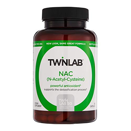 Twinlab NAC 600mg, 60 Capsules (Pack of 2)
