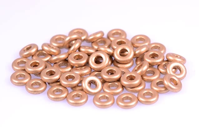 300pcs Demi Round O-Bead Circular Spacer Beads 8 mm, Aztec Pale Gold (1710), Bohemia Crystal Glass, Czechia 11144003
