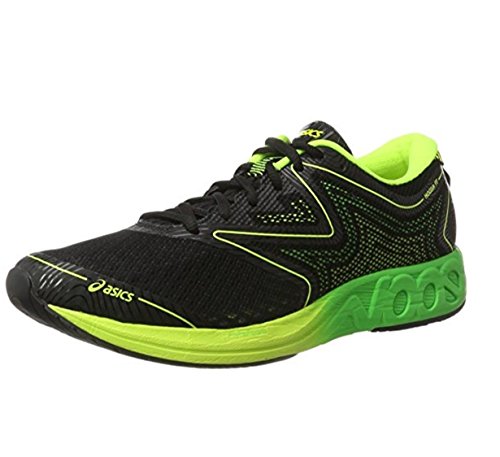 Asics T772N, Zapatillas de Running Hombre, Multicolor (Black/Green Gecko/Safety Yellow), 45 EU