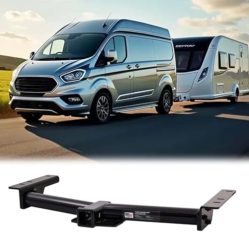 Class 3 Trailer Hitch 2-Inch Receiver Compatible with Ford Transit 150 250 350 2015–2025；E-Transit 2022–2024; | 6,000 lbs GTW / 900 lbs TW | 8,000 lbs WD Capacity | Steel, Rust-Resistant