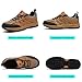 WDCZYA Men's Waterproof Orthopedic Hiking Shoes Outdoor Trekking Travel Breathable Anti Slip Work Shoe Lightweight Comfortable Fashion Trail Sneakers (Khaki,12)