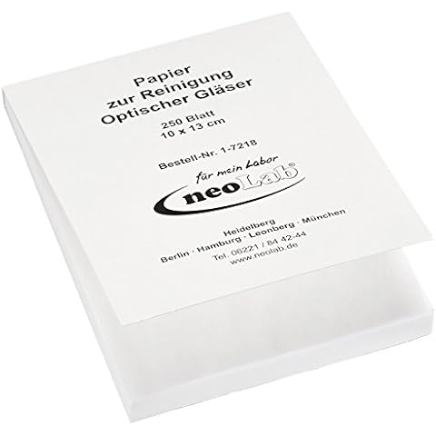 neoLab 1-7218 Linsenreinigungspapier, 10 cm x 13 cm (250-er Pack) Cover