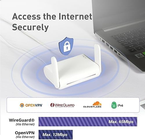 GL.iNet GL-SFT1200 (Opal) Portable WiFi Travel Router, Mini VPN Wireless Router, Mobile Internet WiFi Repeater, Dual Band Openwrt Computer Routers, Home/Business/RV/Cruise — view 5