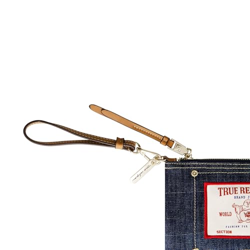 True Religion Women's Mini Wallet with Wrist Strap, Dark Denim, One Size 6