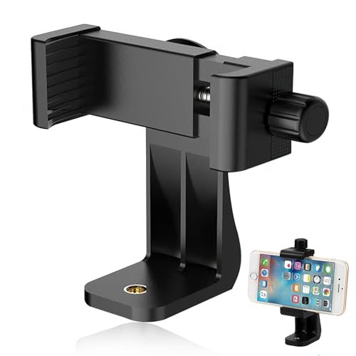 Générique Support Telephone trepied Adaptateur 360 Degrés Universel Portable Smartphone trépied Phone Compatible avec Smartphone Huawei Sam-Sung Galaxy Oneplus Xiaomi Oppo Noir