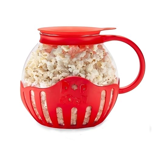 CALA VERDE - Palomitero Microondas Cuenco Plegable de Silicona, palomitero microondas, palomitero, recipiente cristal, Apto Para Lavavajillas Resistente a Altas Temperaturas